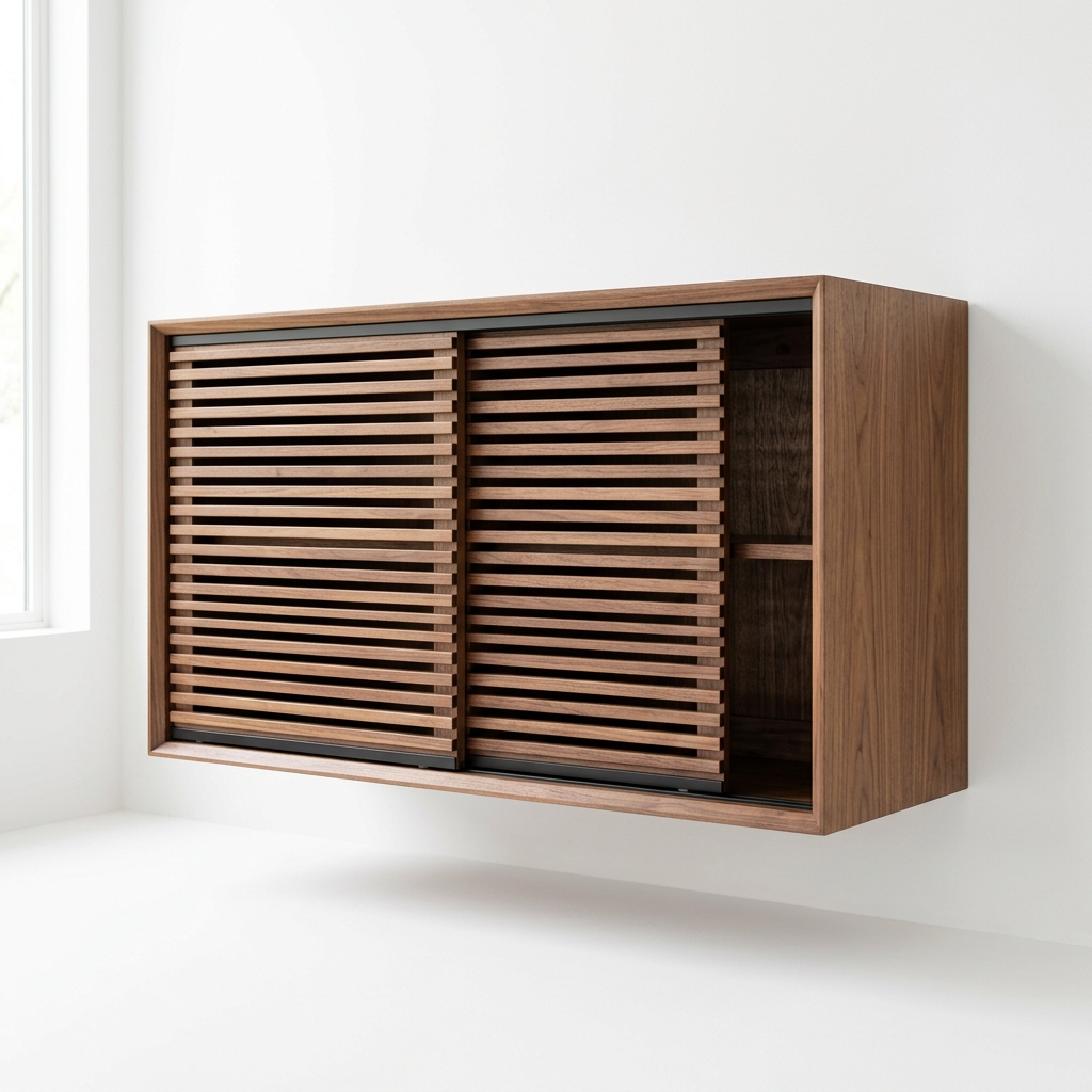 Gabinete moderno de nogal